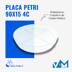 Placa Petri 90x15 cuádruple compartimento - VMLab