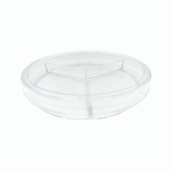 Suministros Vilchis | Placa Petri 100x15 triple compartimento - SYM Laboratorios